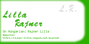 lilla rajner business card